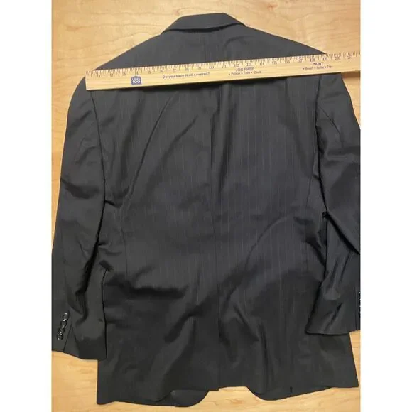 Jos. A. Bank 2 Button Gray Pinstripe Sport Coat Blazer Jacket 42R - Picture 10 of 11